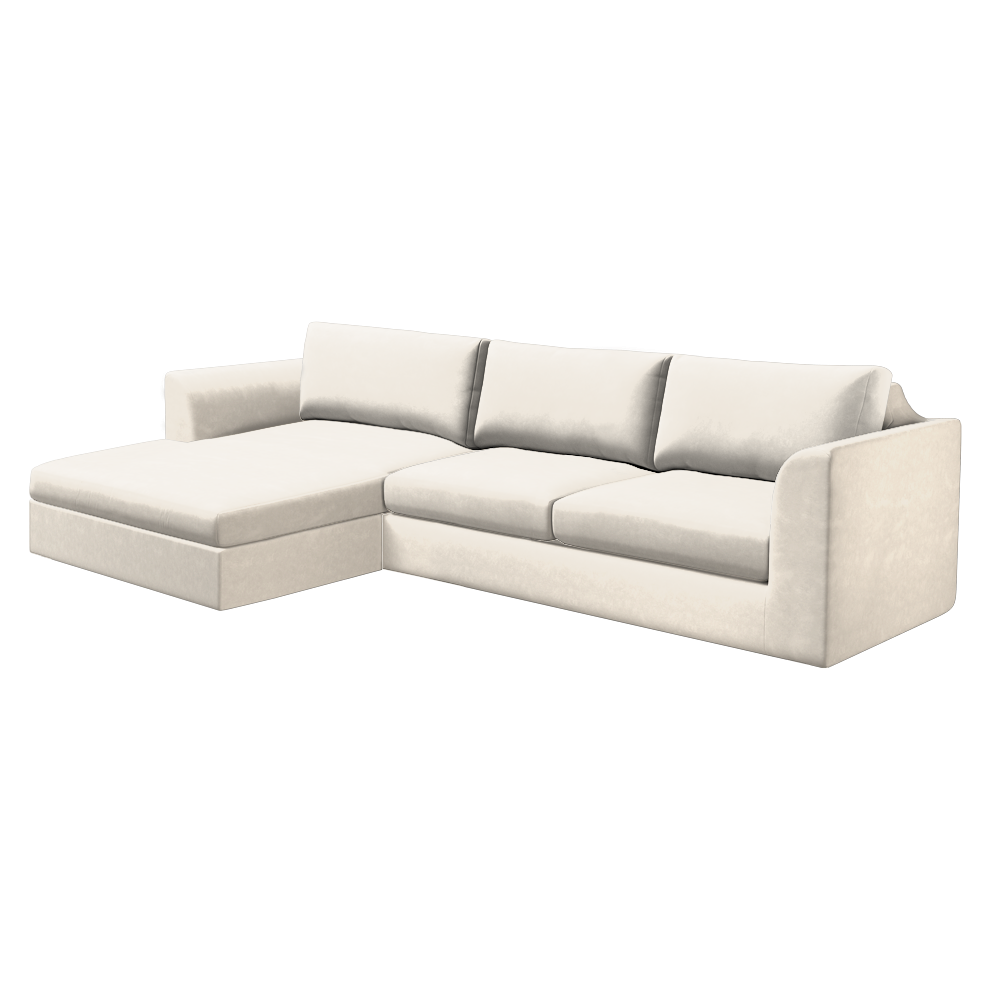 Slipcover for Sectional with Chaise - Left Facing
