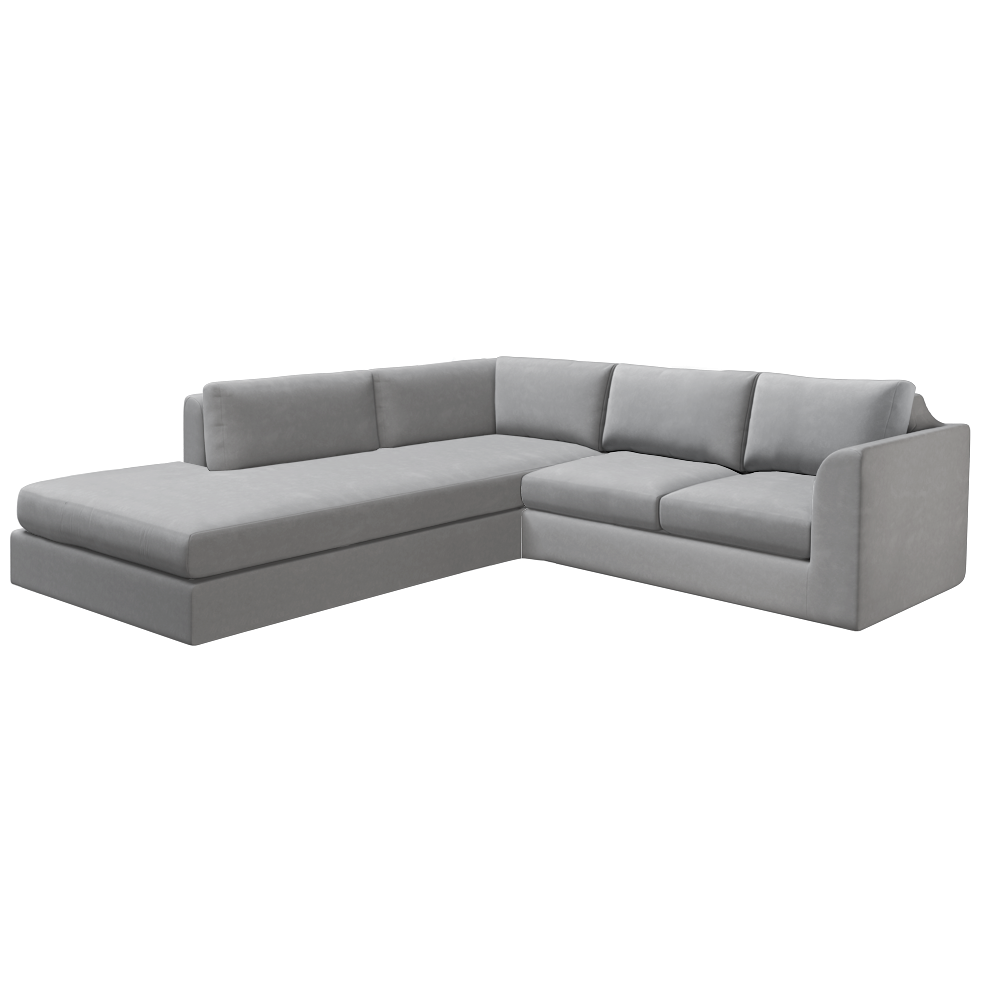 Slipcover for Sectional with Bumper - Left Facing