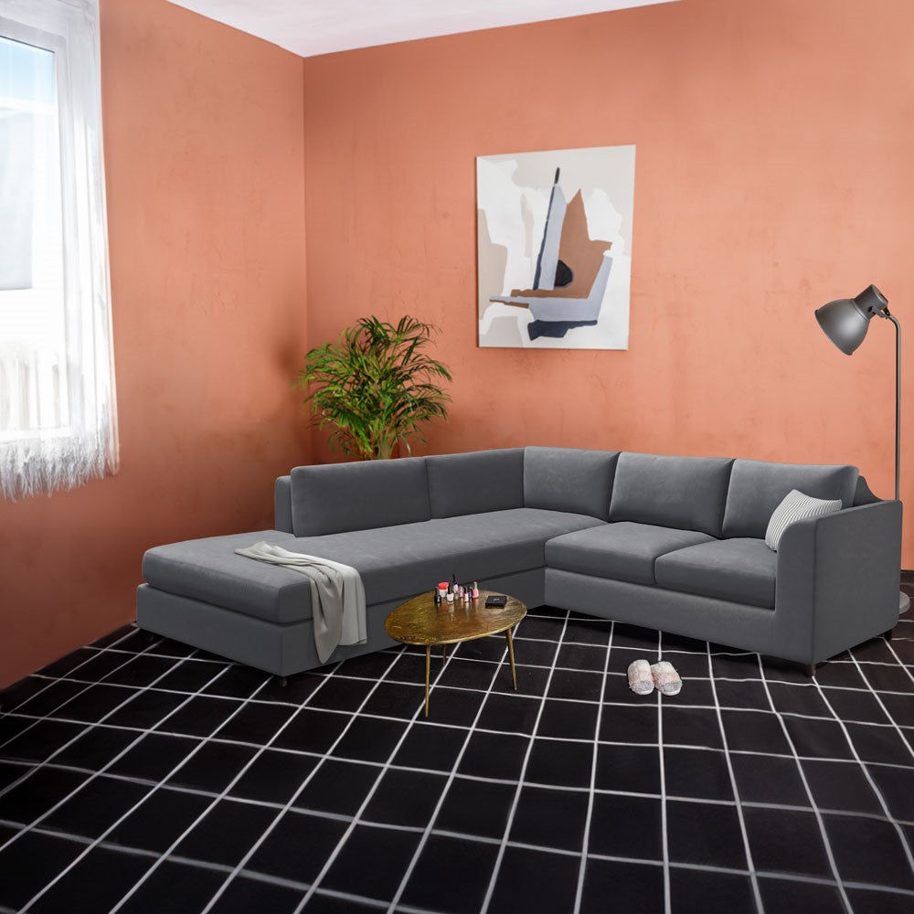 Slipcover for Sectional with Bumper - Left Facing