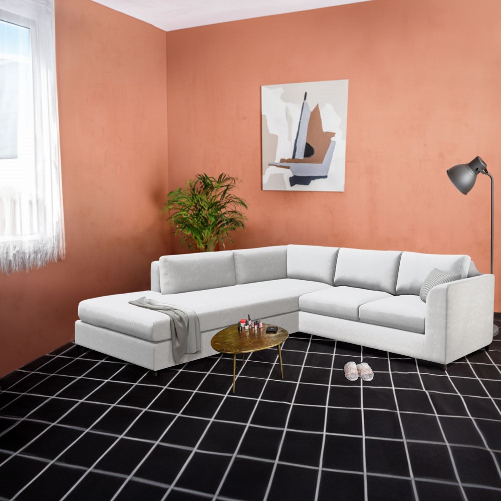 Slipcover for Sectional with Bumper - Left Facing